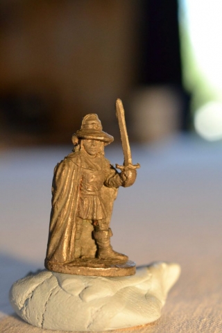 A tiny model of a Puritan Warrior