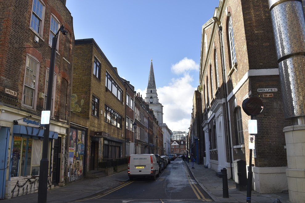 Fournier Street from Brick Lane, Spitalfields