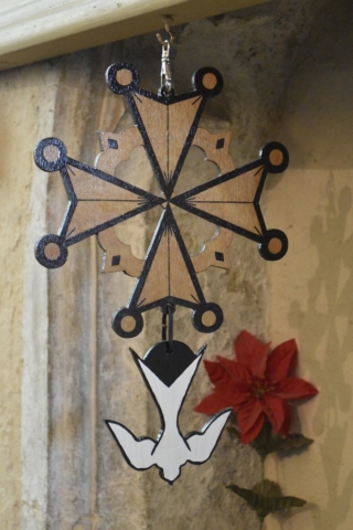Inside the Huguenot Chapel at Canterbury Cathedral: The Huguenot Cross